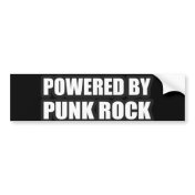 guys girls POWERED BY PUNK ROCK music Bumper Stickers