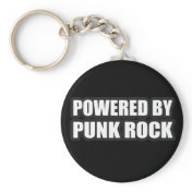 guys girls POWERED BY PUNK ROCK music Keychains