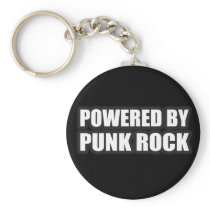 guys girls POWERED BY PUNK ROCK music keychains