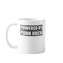guys girls POWERED BY PUNK ROCK music mugs