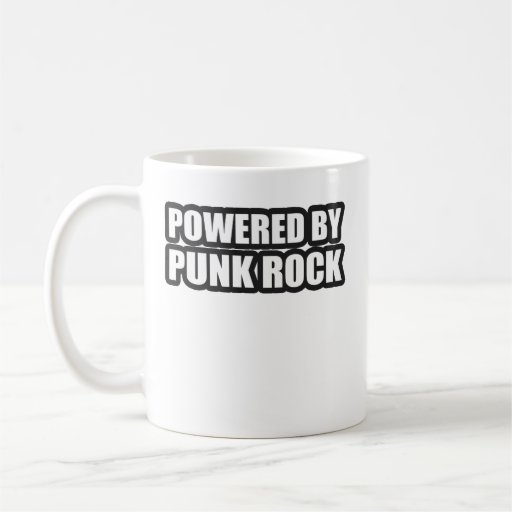 guys girls POWERED BY PUNK ROCK music Mug