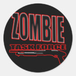 guys girls undead zombies funny zombie shirt round sticker