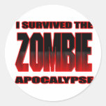 guys girls undead zombies funny zombie shirt round sticker