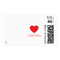 Guys Heart Missing postage by RAWRoutloud Guys Heart Missing postage
