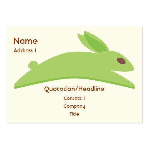 Gwennie The Bun: Gwen With Carrots Business Cards