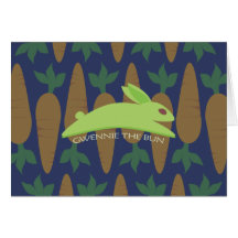 Gwennie The Bun Night Raid Greeting Cards
