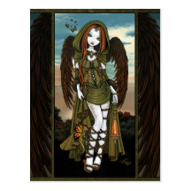 Gwyneth Sunset Dragon Lantern Angel Postcard