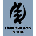 GYE, I SEE THE GOD IN YOU. t-shirts