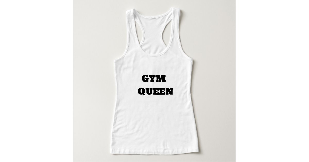 "GYM QUEEN" Women's Slim Fit Racerback Tank | Zazzle