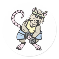 Gym rat!  Customizable! stickers