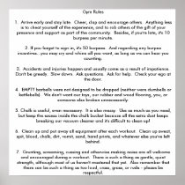 Gym Rules Print