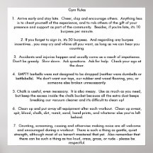 Gym Rules Print