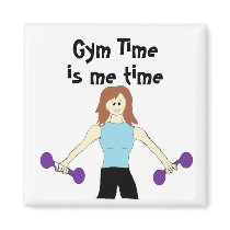 Gym Time is me time magnets by seashell2 Gym Time is me time magnets