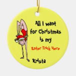 Gymnast All I want...personalized ornament