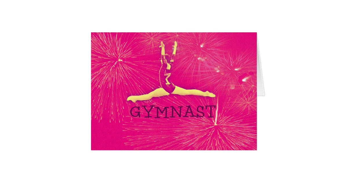 Gymnast Birthday Card | Zazzle