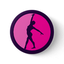 GYMNAST PINBACK BUTTONS