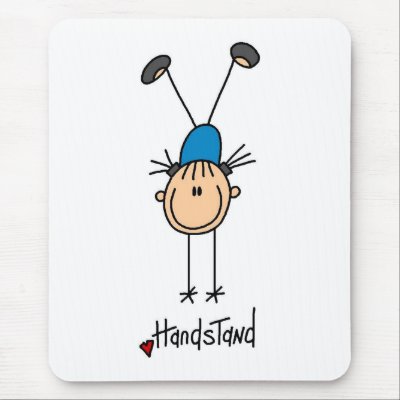 Gymnast Doing Handstand Mouse Mats by stick_figures