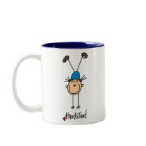 Gymnast Doing Handstand mugs by stick_figures Gymnast Doing Handstand mugs