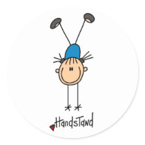 Gymnast Doing Handstand stickers
