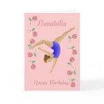 Gymnast Girl Birthday Card