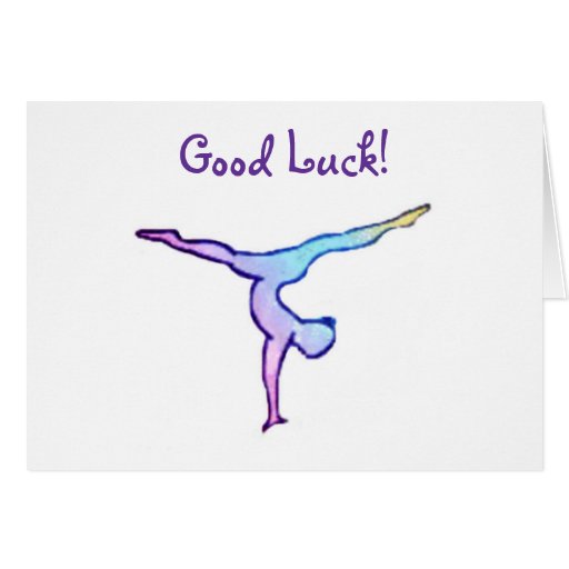 Gymnast Good Luck Card | Zazzle