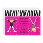 Gymnast Gymnastic Birthday Party Invitations