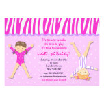 Gymnast Gymnastic Birthday Party Invitations