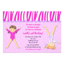 Gymnast Gymnastic Birthday Party Invitations invitations