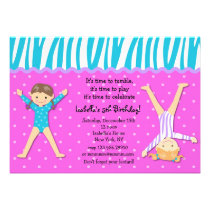 Gymnast Gymnastic Birthday Party Invitations invitations