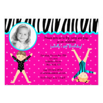 Gymnast Gymnastic Birthday Party Invitations invitations