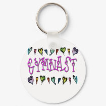 Gymnast hearts keychains by KidSports Gymnast hearts keychains