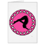 Gymnast in pink card