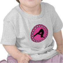 Gymnast in pink shirt