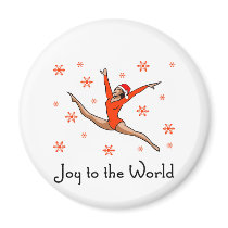 Gymnast Joy to the World magnets by SportChick_Store Gymnast Joy to the World magnets