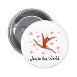 Gymnast Joy to the World Pinback Button