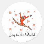 Gymnast Joy to the World Sticker