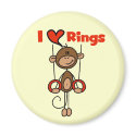 Gymnast Loves Rings Tshirts and Gifts magnets