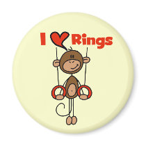 Gymnast Loves Rings Tshirts and Gifts magnets by stick_figures Gymnast Loves Rings Tshirts and Gifts magnets