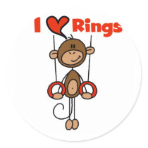 Gymnast Loves Rings Tshirts and Gifts stickers by stick_figures Gymnast Loves Rings Tshirts and Gifts stickers