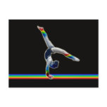 Gymnast on a Rainbow Beam Postcards