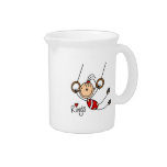 Gymnast on Rings Beverage Pitcher