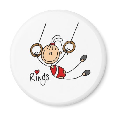 Gymnast on Rings Fridge Magnet