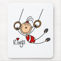 Gymnast on Rings mousepads