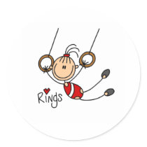 Gymnast on Rings stickers
