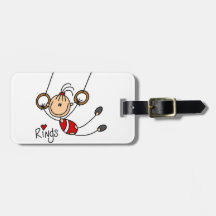 Gymnast on Rings Tag For Bags