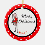 Gymnast Personalize Ornament Handstand Girl
