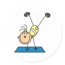 Gymnast Practicing  stickers