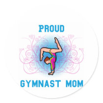 Gymnast Proud Mom stickers by SportChick_Store Gymnast Proud Mom stickers