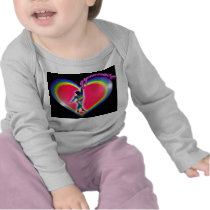 Gymnast Rainbow Heart Black Shirt
