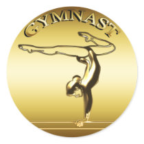 GYMNAST ROUND STICKERS